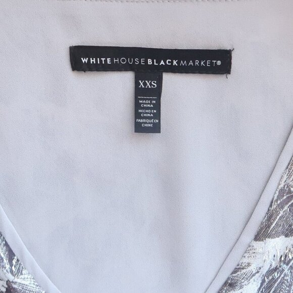 White House Silver Metallic Long Sleeve Petite Smocked Blouson Mini Dress XXS - Picture 8 of 14